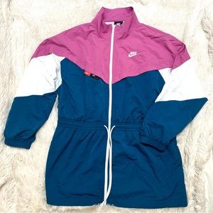 Nike Icon clash track jacket in blue, pink, white